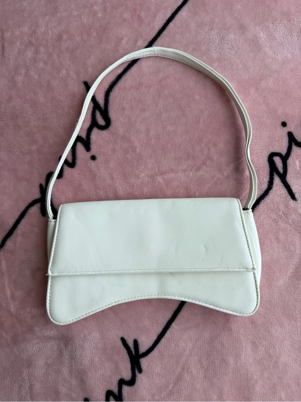 White mini shoulder purse